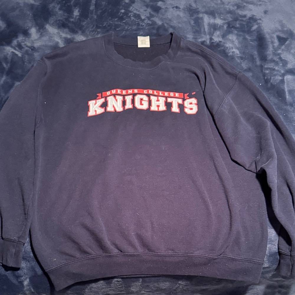 Queens College Knights Navy Crewneck Sweatshirt